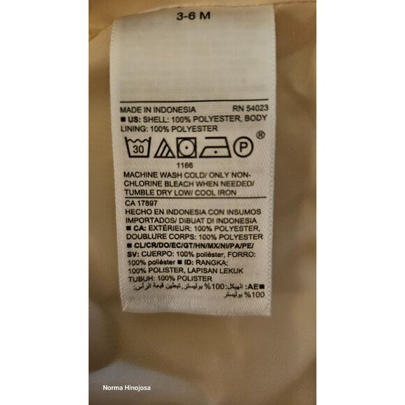 Old Navy Baby Faux Fur Vest 3-6M Cream With Button Closure Polyester Shell & Lin - Picture 6 of 6